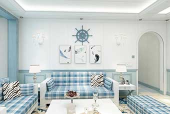 三亚地中海风格-客厅